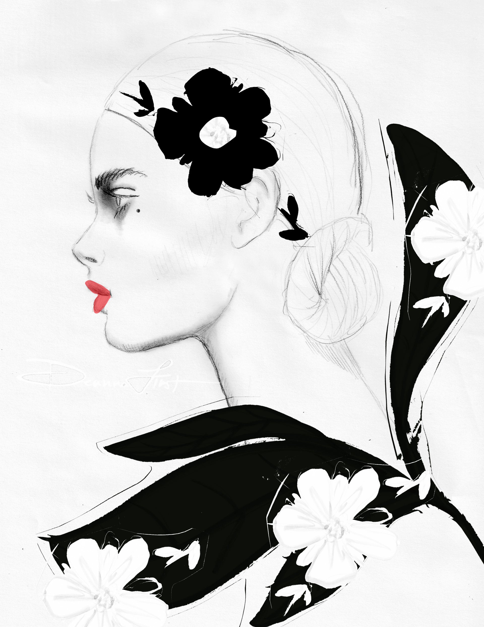 alana personal artwork fashion illustration by Deanna First
