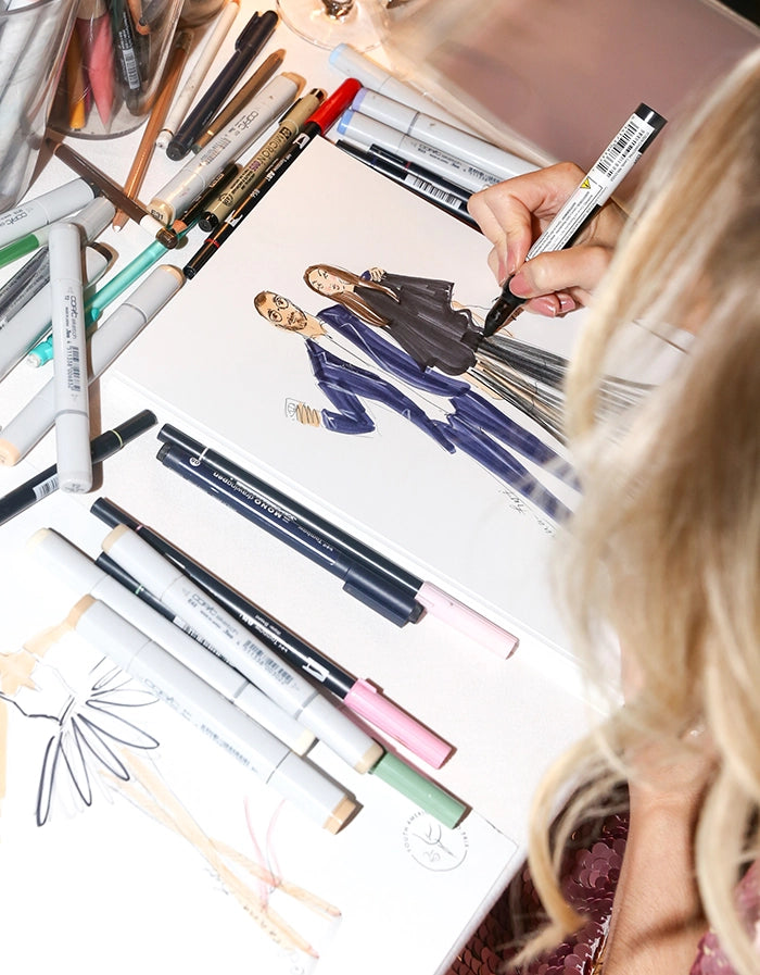 live sketch at Lincoln Center with illustrator Deanna First for YAGP 25 YR ANNIVERSARY GALA