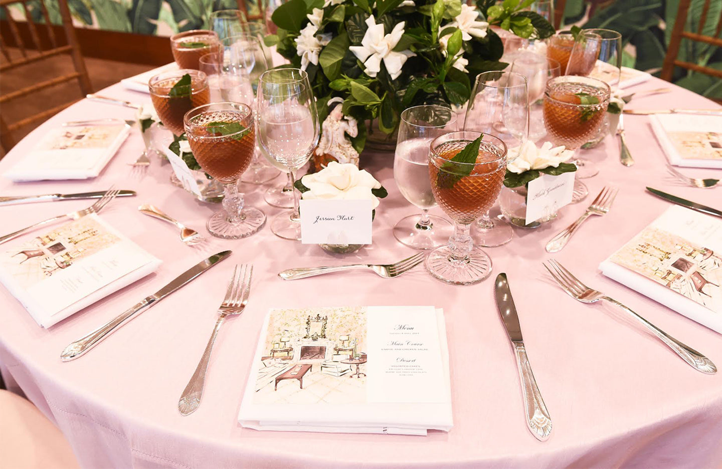 Christie's Luncheon Honoring Betsy Bloomingdale Visual displays  menu illustration by Deanna First