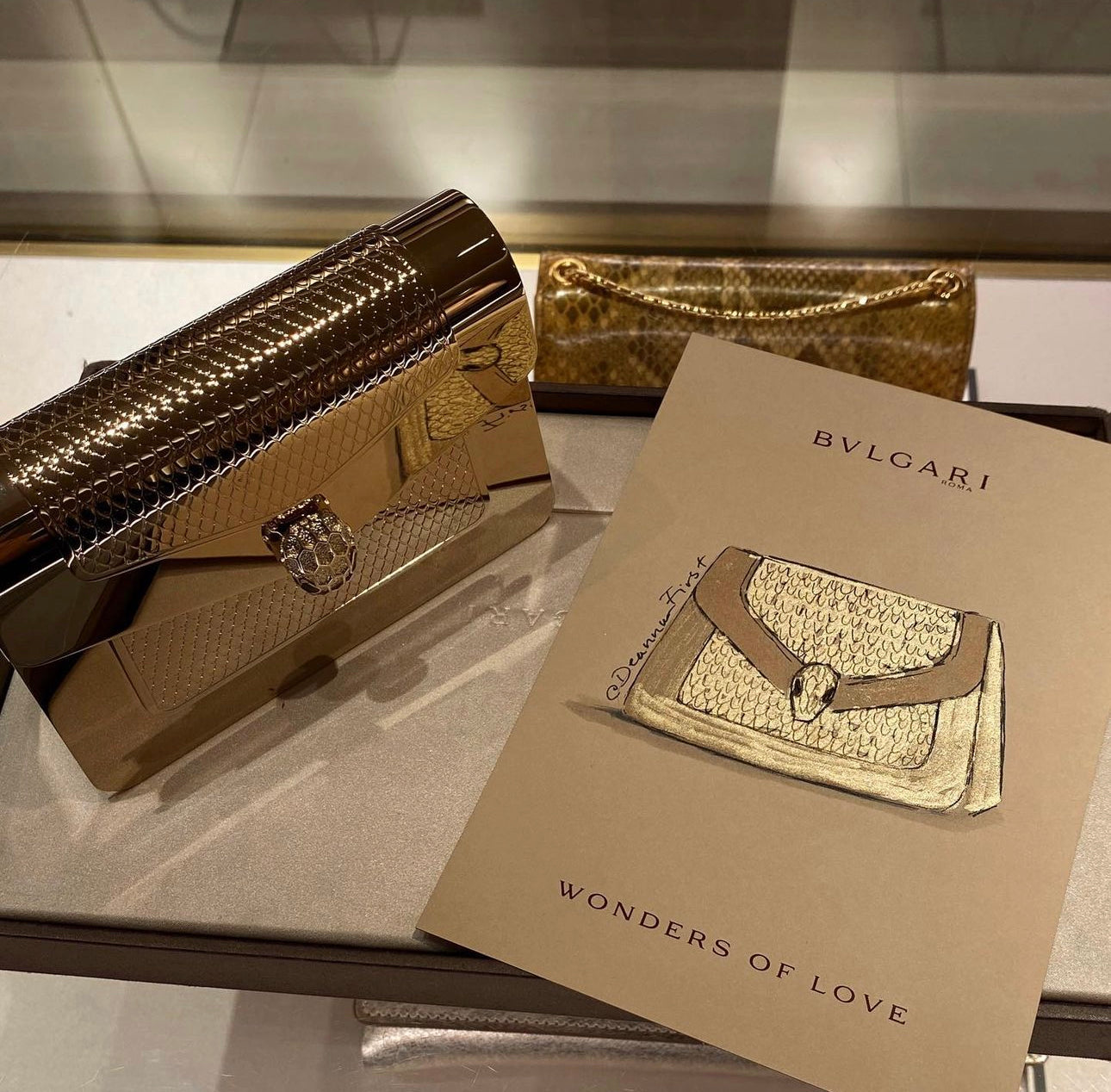 Bulgari live sketch in flagship store nyc by illustrator Deanna First