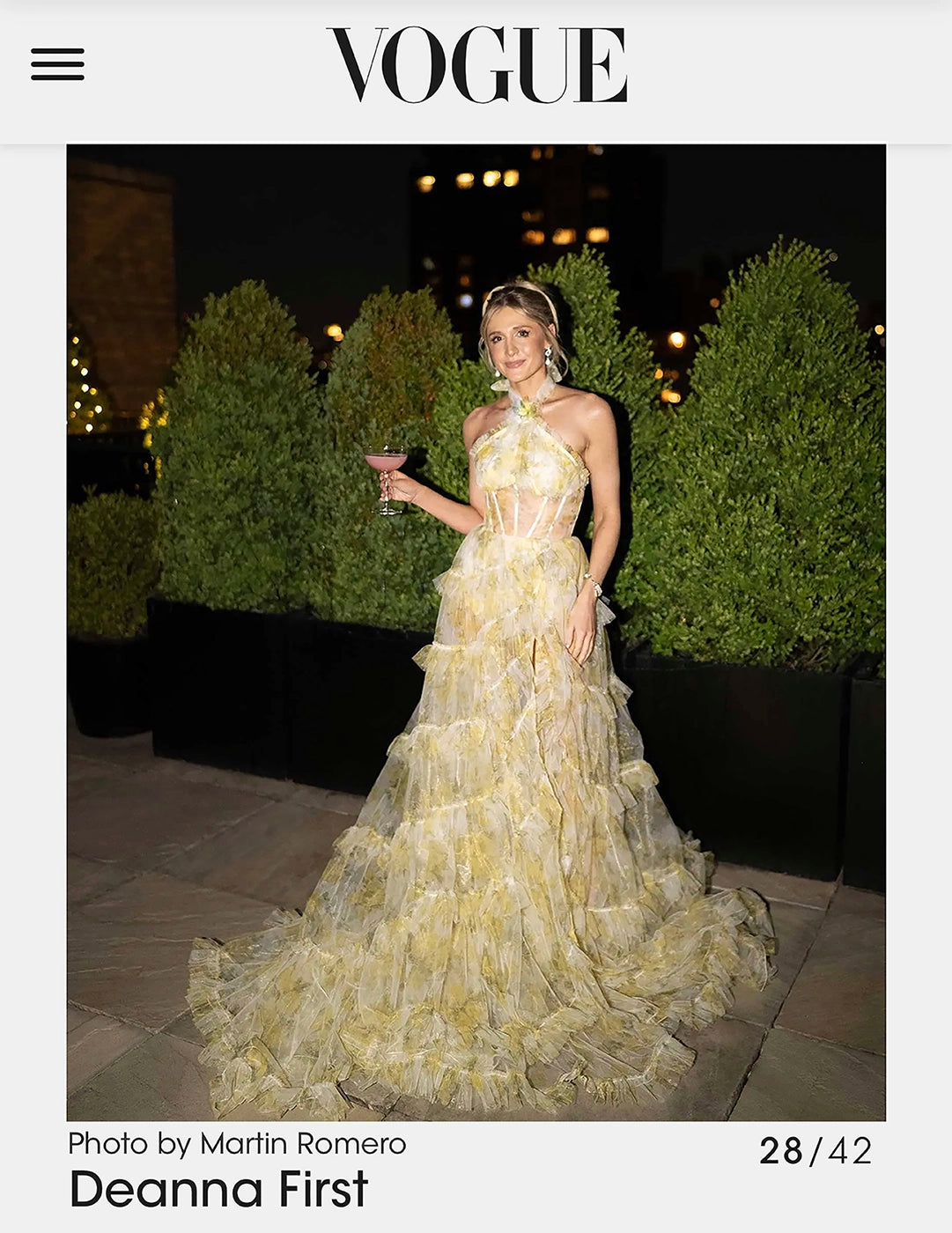 Illustrator Deanna First for the met gala in the mark hotel, press review in vogue