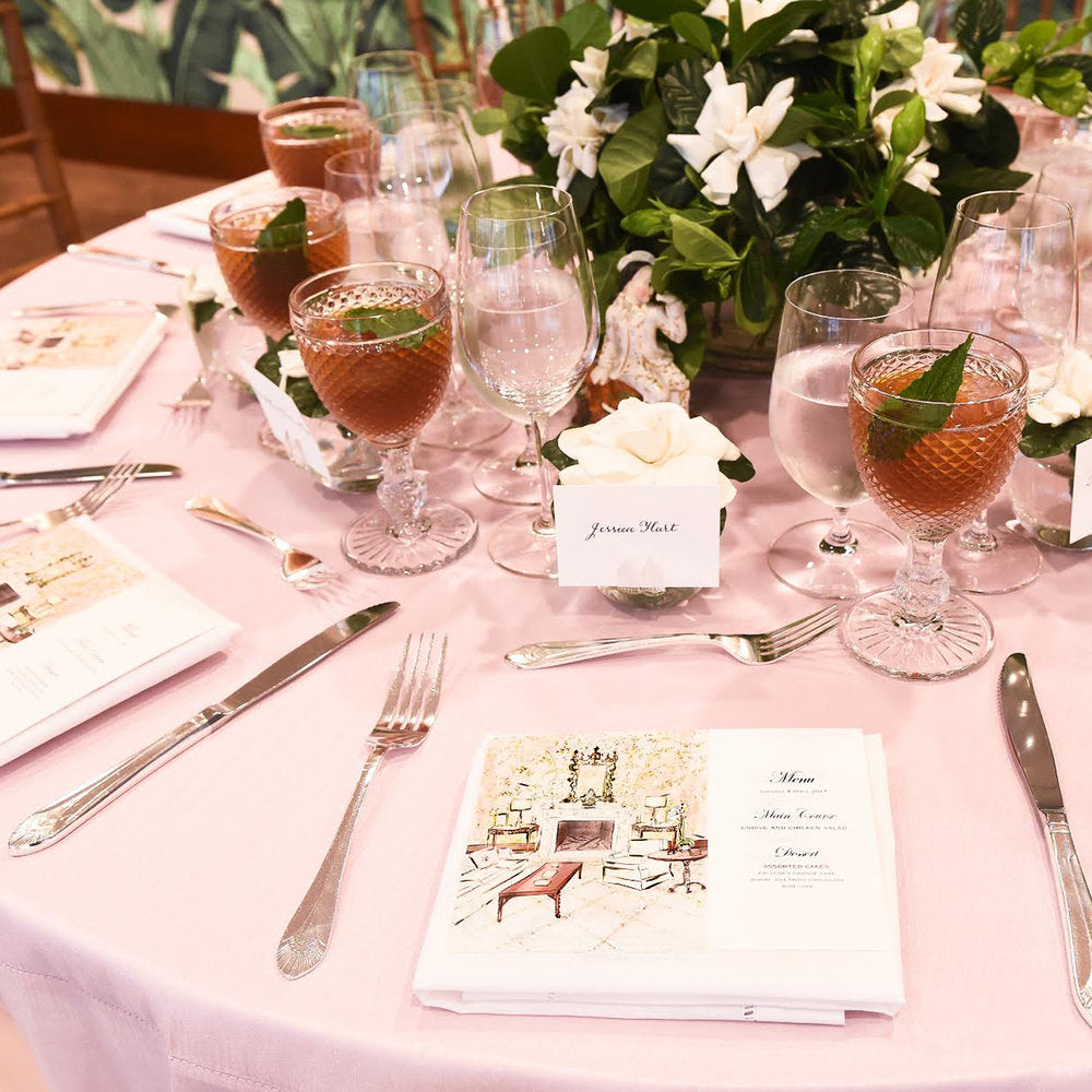 Christie's Luncheon Honoring Betsy Bloomingdale Visual displays illustration by Deanna First