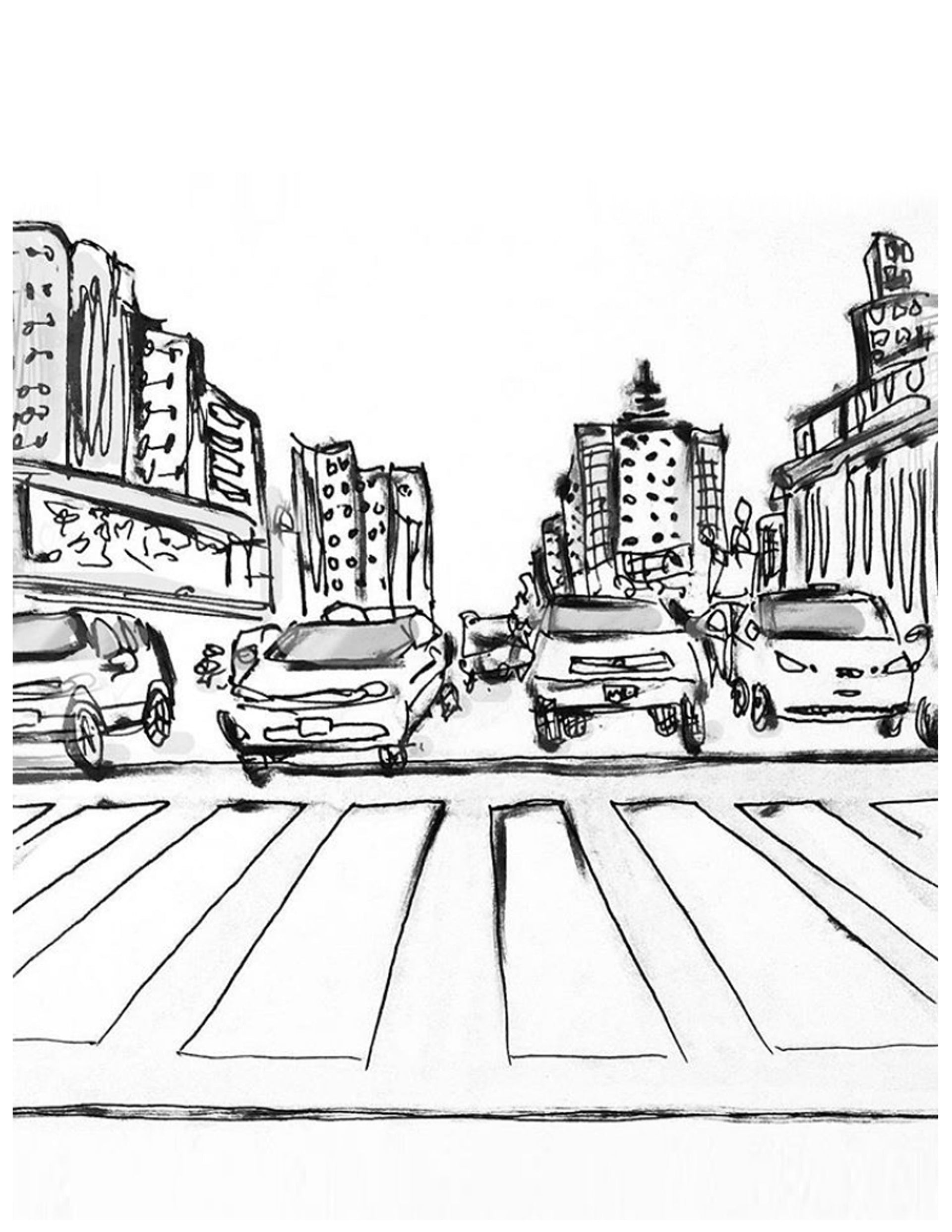 city nyc personal artwork fashion illustration by Deanna First