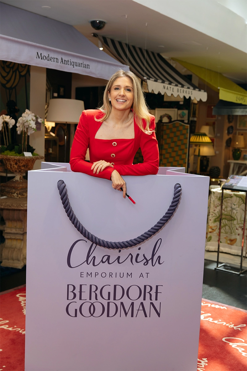 Custom illustration bags for Bergdorf Goodman x Chairish by Deanna First. 