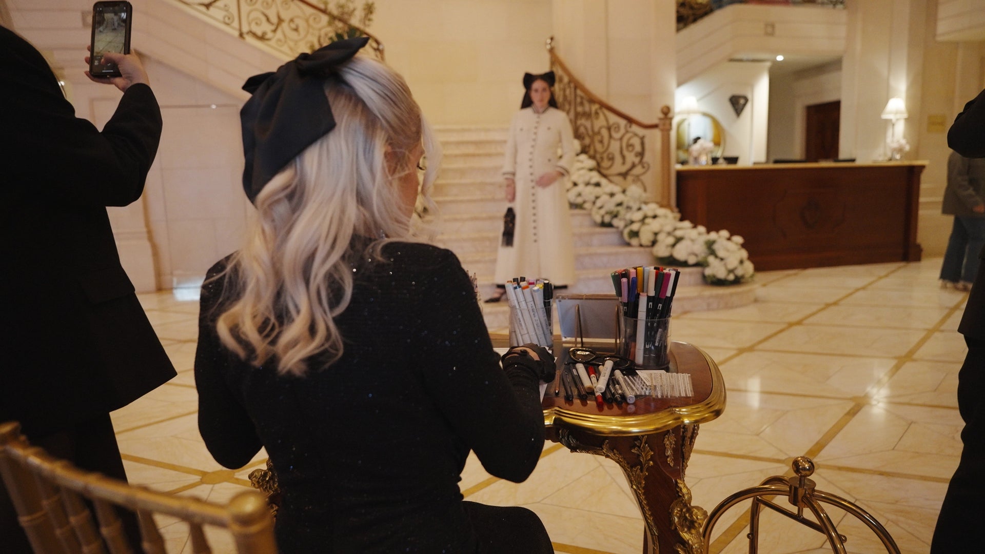 Live sketch event by Deanna First at The Plaza Hotel x Met Gala Honoring Karl Lagerfeld 