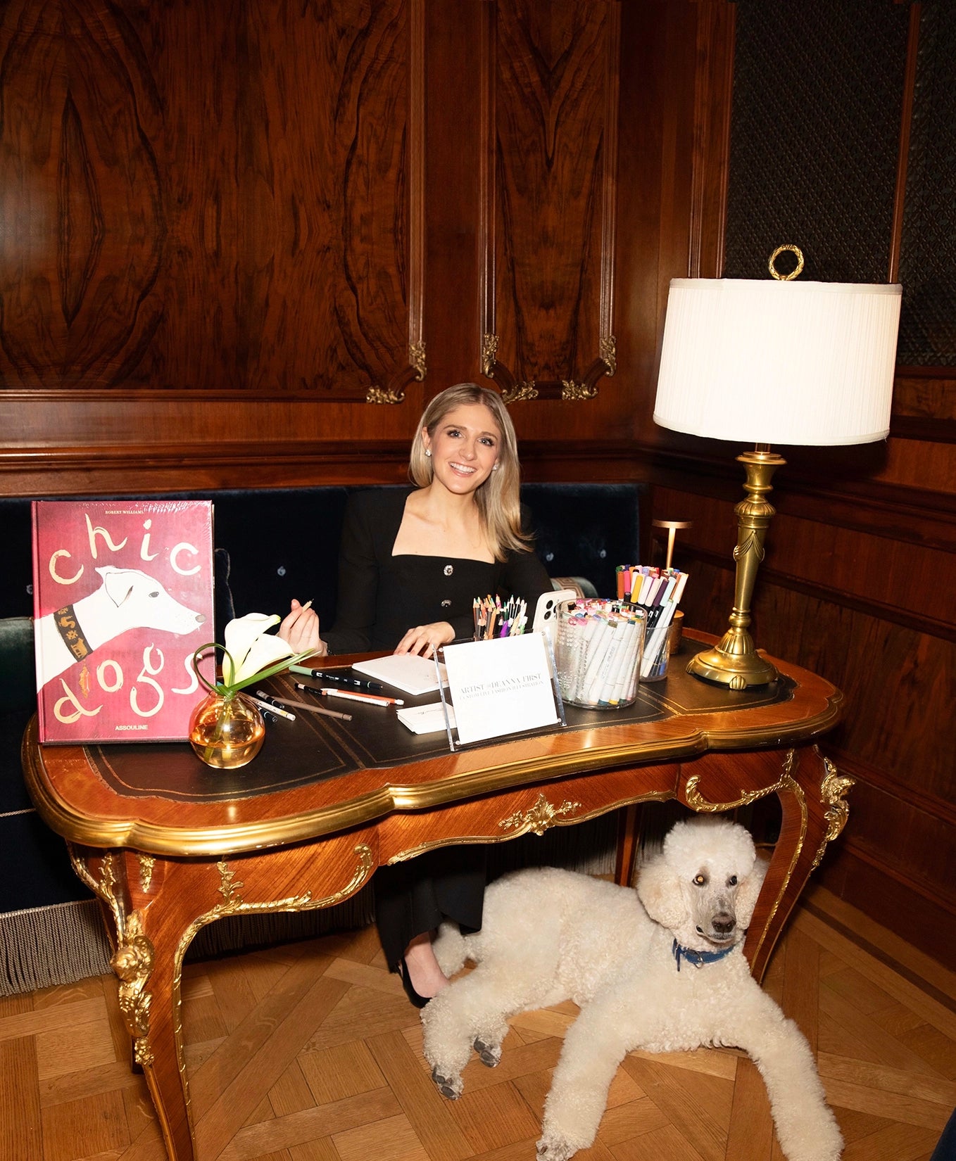 Deanna First Live sketch event for book launch Assouline Chic Dogs at the Plaza Hotel Nyc
THE PLAZA HOTEL X ASSOULINE "CHIC DOGS"