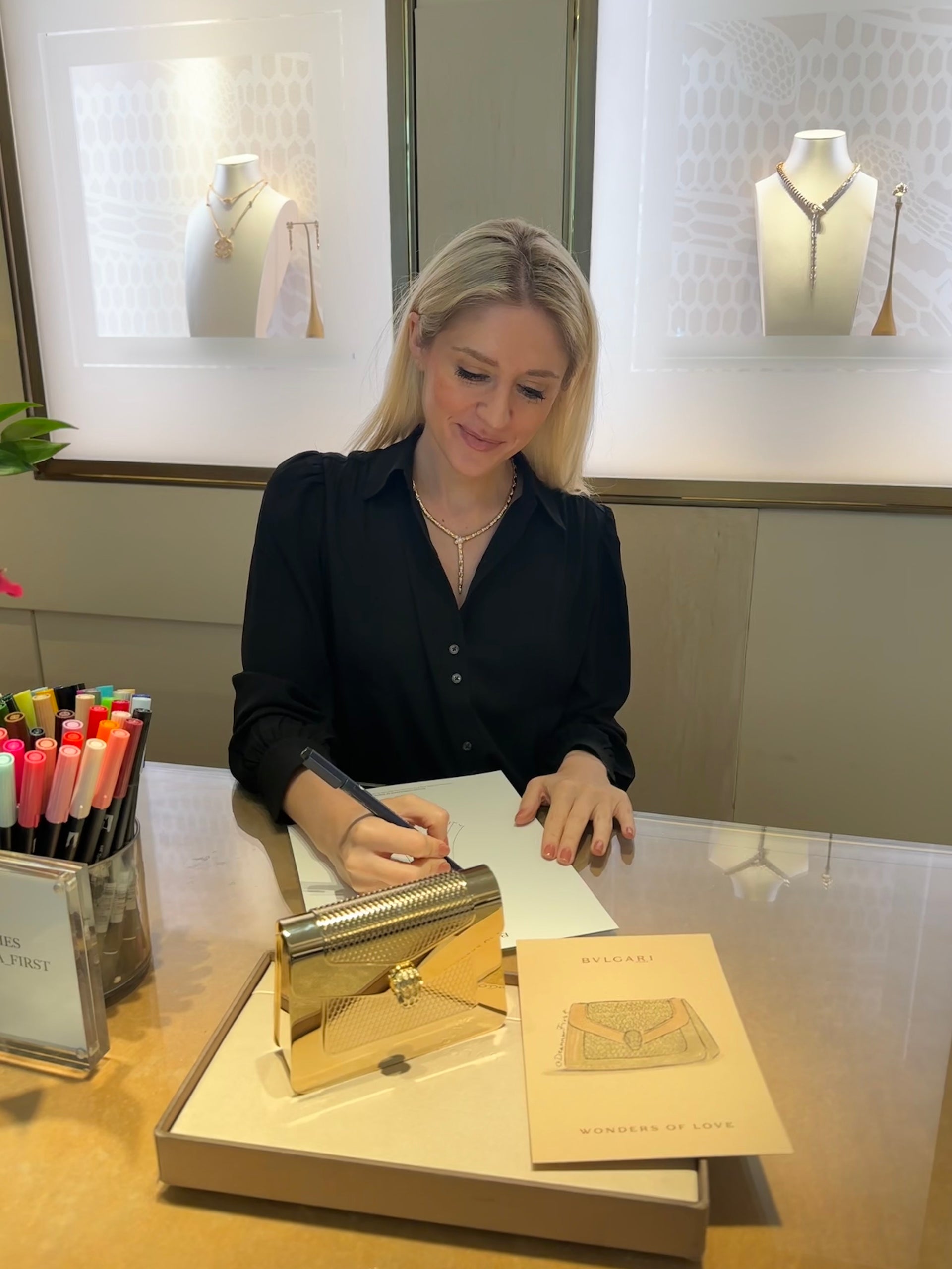 NYC-based fashion illustrator creating elegant artwork for luxury brands as Bulgari, live events, and magazines. Featured in Vogue, Forbes, and Hamptons Social.