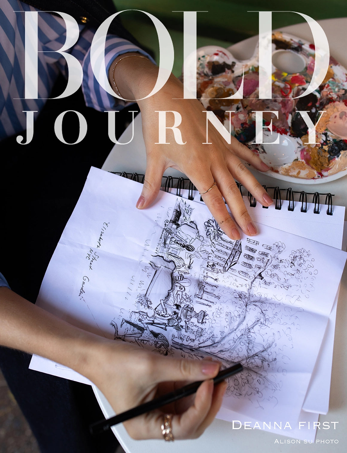 Deanna First illustrator based in Nyc in Bold Journey magazine