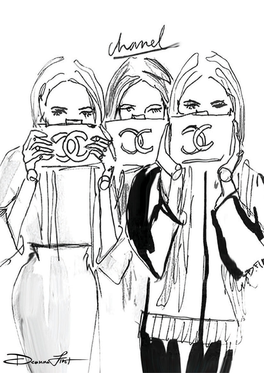 chanel personal artwork fashion illustration by Deanna First