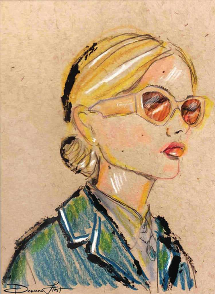 fendi personal artwork fashion illustration by Deanna First
