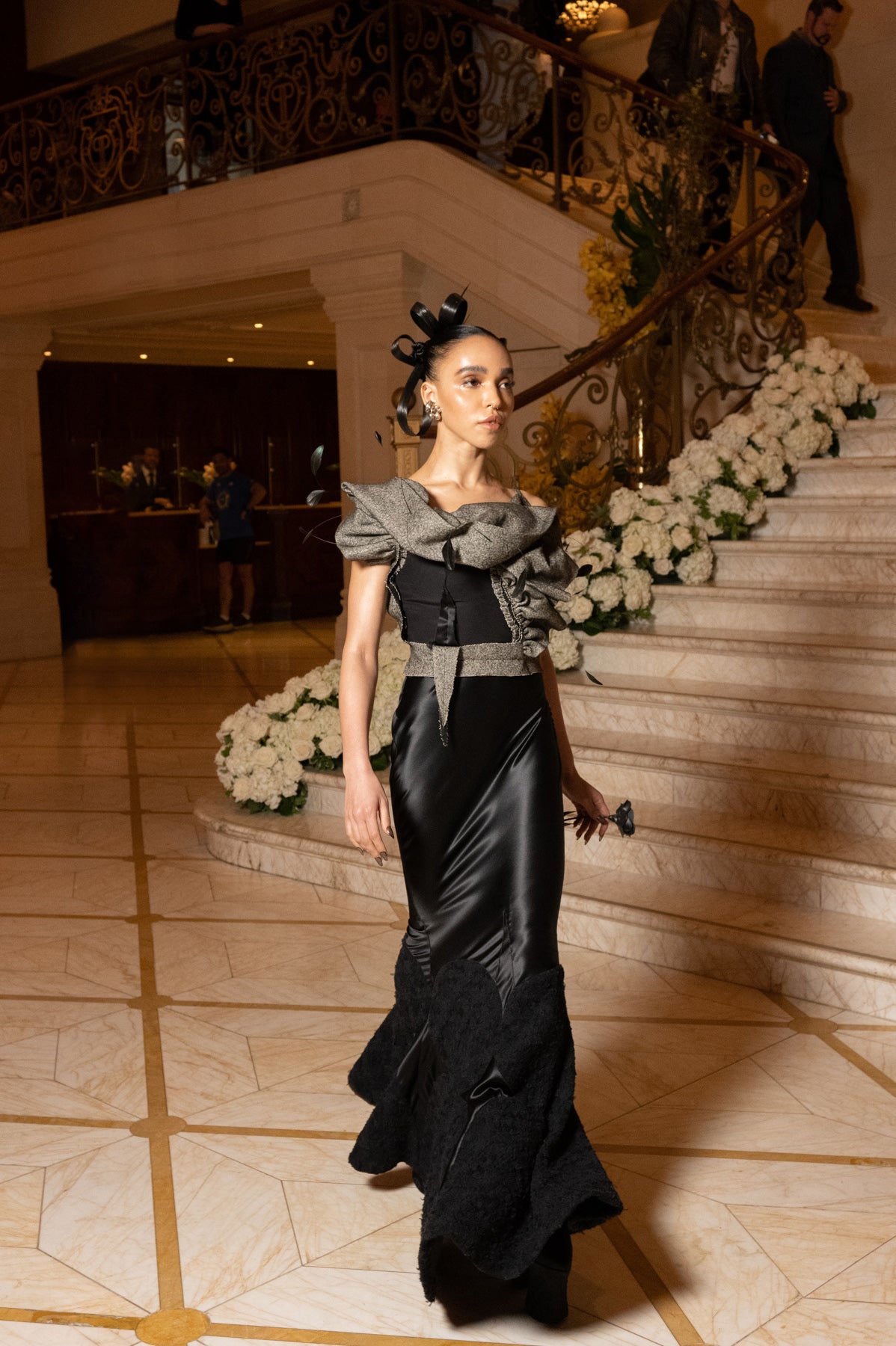 Fka Twigs at Live sketch event by Deanna First at The Plaza Hotel x Met Gala Honoring Karl Lagerfeld 
