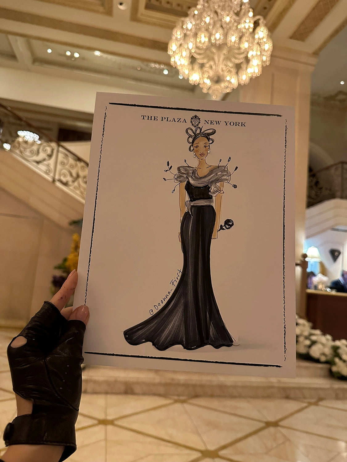 Fka Twigs at Live sketch event by Deanna First at The Plaza Hotel x Met Gala Honoring Karl Lagerfeld 
