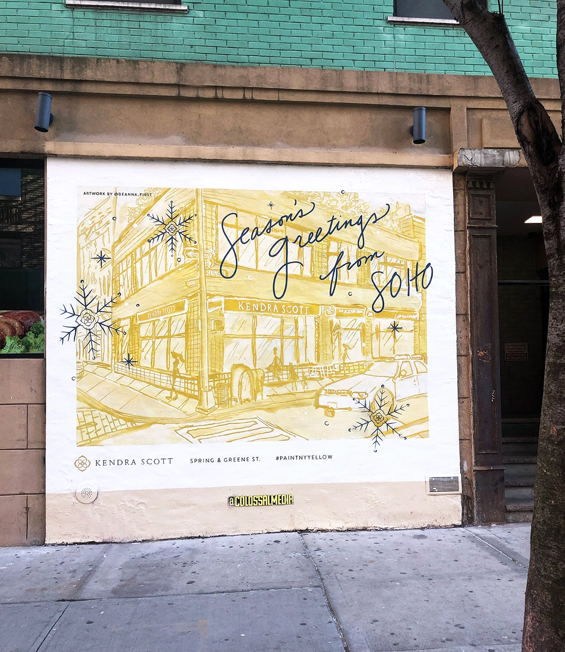 Deanna First illustration for Kendra Scott Postcard store soho NYC