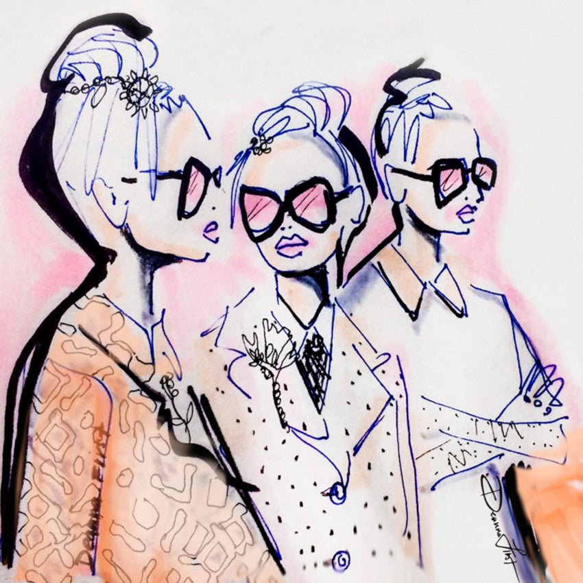 prada pastel personal artwork fashion illustration by Deanna First