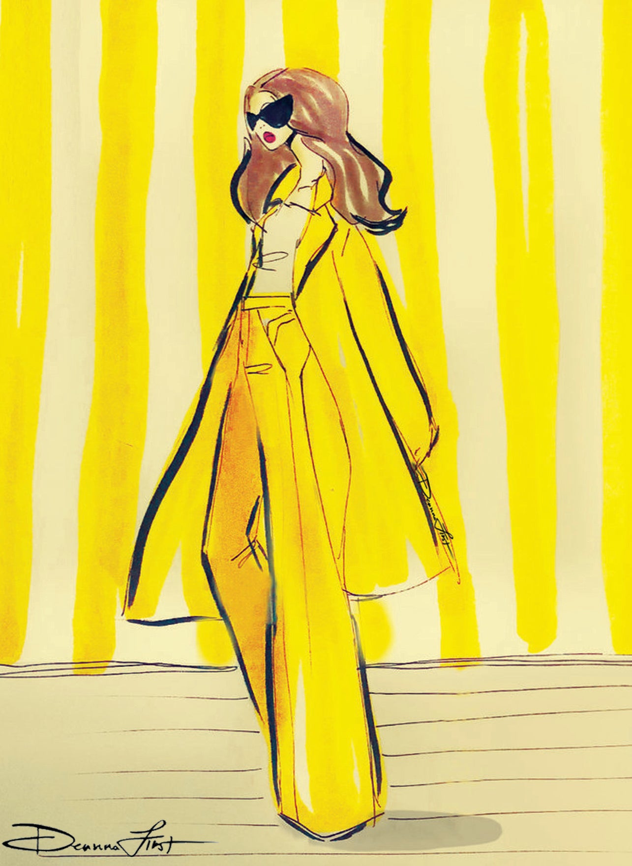 sunshine moo personal artwork fashion illustration by Deanna First